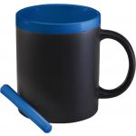 Stoneware mug with chalks, cobalt blue (2880-23)