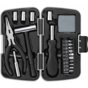 Aluminium and metal tool kit Blaine, light grey