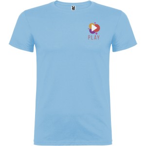 Beagle short sleeve men's t-shirt, Sky blue (T-shirt, 90-100% cotton)