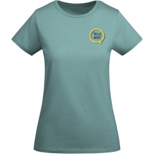 Breda short sleeve women's t-shirt, Dusty Blue (T-shirt, 90-100% cotton)