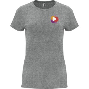Capri short sleeve women's t-shirt, Marl Grey (T-shirt, 90-100% cotton)