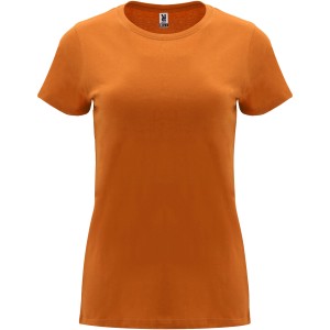 Capri short sleeve women's t-shirt, Orange (T-shirt, 90-100% cotton)