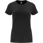 Capri short sleeve women's t-shirt, Solid black