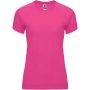 Bahrain short sleeve women's sports t-shirt, Pink Fluor