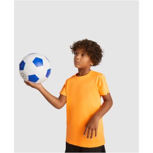 Imola short sleeve kids sports t-shirt, Yellow (T-shirt, mixed fiber, synthetic)
