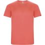 Imola short sleeve men's sports t-shirt, Fluor Coral