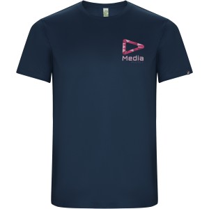 Imola short sleeve men's sports t-shirt, Navy Blue (T-shirt, mixed fiber, synthetic)