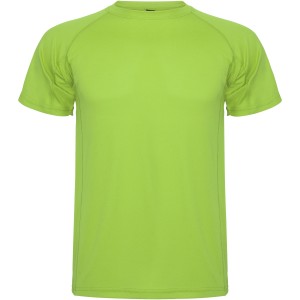 Montecarlo short sleeve kids sports t-shirt, Lime / Green Lime (T-shirt, mixed fiber, synthetic)