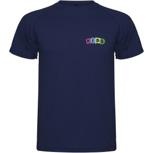 Montecarlo short sleeve kids sports t-shirt, Navy Blue (T-shirt, mixed fiber, synthetic)