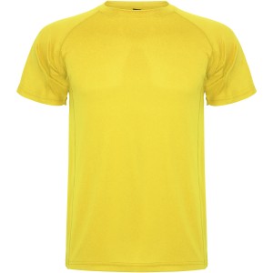 Montecarlo short sleeve kids sports t-shirt, Yellow (T-shirt, mixed fiber, synthetic)