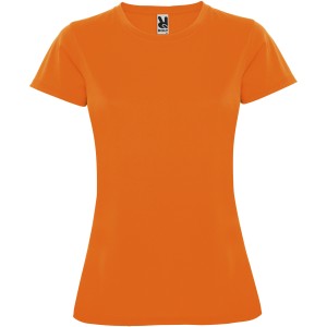 Montecarlo short sleeve women's sports t-shirt, Fluor Orange (T-shirt, mixed fiber, synthetic)