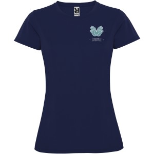 Montecarlo short sleeve women's sports t-shirt, Navy Blue (T-shirt, mixed fiber, synthetic)