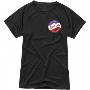 Niagara short sleeve women's cool fit t-shirt, solid black (T-shirt, mixed fiber, synthetic)