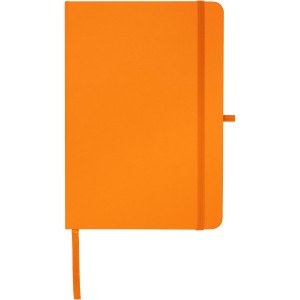 Teak A5 recycled hard cover notebook with lined pages, Orang (Notebooks)