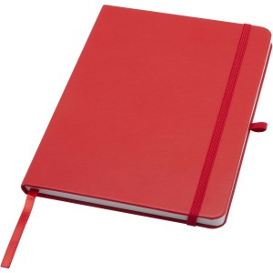 Teak A5 recycled hard cover notebook with lined pages, Red (Notebooks)