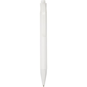 Terra corn plastic ballpoint pen, White (Metallic pen)