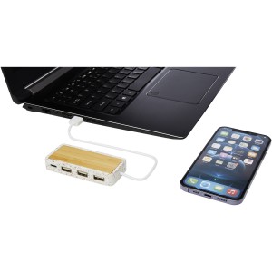 Terrazzo USB 2.0 hub, Natural (Office desk equipment)