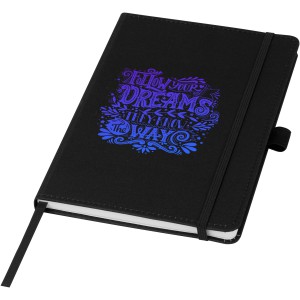 Thalaasa ocean-bound plastic hardcover notebook, Solid black (Notebooks)