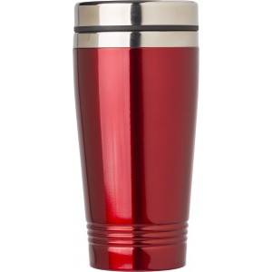 Stainless steel drinking mug (450 ml) Velma, red (Thermos)
