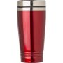 Stainless steel drinking mug (450 ml) Velma, red