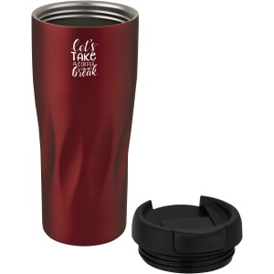 Waves 450 ml copper vacuum insulated tumbler, Red (Thermos)