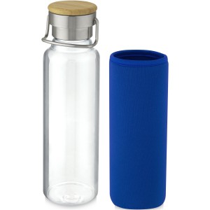 Thor 660 ml glass bottle with neoprene sleeve, Blue (Water bottles)