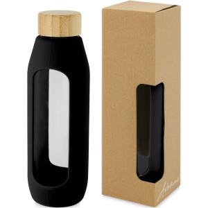 Tidan 600 ml borosilicate glass bottle with silicone grip, S (Water bottles)