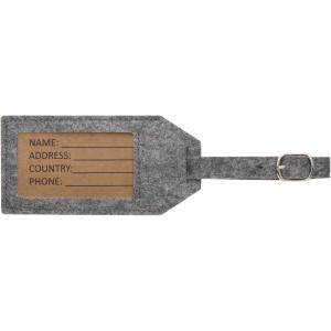 Tie luggage tag, Grey (Travel items)