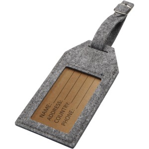 Tie luggage tag, Grey (Travel items)