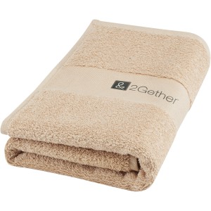 Charlotte 450 g/m2 cotton bath towel 50x100 cm, Beige (Towels)