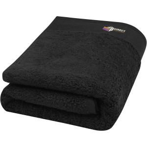 Nora 550 g/m2 cotton bath towel 50x100 cm, Solid black (Towels)