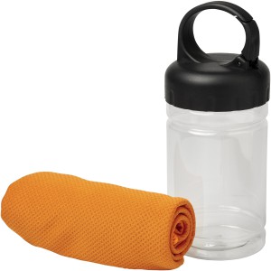 Remy cooling towel in PET container, Orange (Towels)