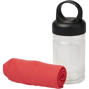 Remy cooling towel in PET container, Red (Towels)
