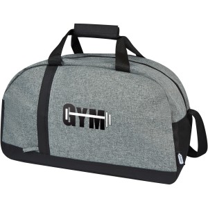 Reclaim GRS recycled two-tone sport duffel bag 21L, Solid black, Heather grey (Travel bags)