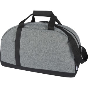 Reclaim GRS recycled two-tone sport duffel bag 21L, Solid black, Heather grey (Travel bags)