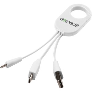 Troop 3-in-1 charging cable, White (Eletronics cables, adapters)