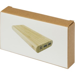 Tulda 10.000 mAh bamboo power bank, Natural (Powerbanks)