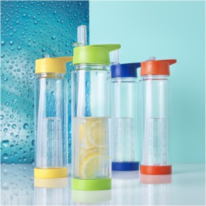 Tutti frutti bottle with infuser, Transparent,Orange (Sport bottles)