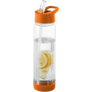 Tutti frutti bottle with infuser, Transparent,Orange (Sport bottles)