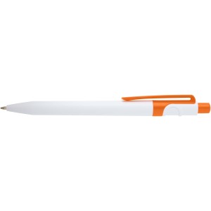 Unica recycled plastic ballpoint pen (blue ink), Orange (Plastic pen)