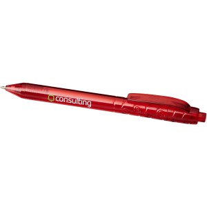 Vancouver recycled PET ballpoint pen, Transparent/Red (Plastic pen)