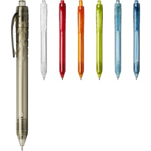 Vancouver recycled PET ballpoint pen, Transparent/Red (Plastic pen)