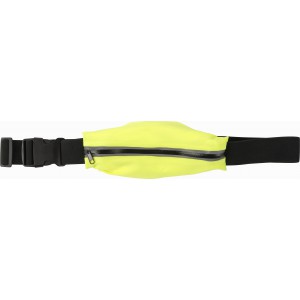 Polyester lycra (220 gr/m2) waist bag Bastian, fluor yellow (Waist bags)