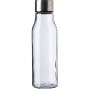 Glass and stainless steel bottle (500 ml) Andrei, neutral (Water bottles)