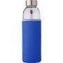 Glass bottle (500 ml) with neoprene sleeve Nika, cobalt blue