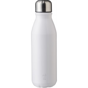 Recycled aluminium bottle (550 ml) Adalyn, white (Water bottles)