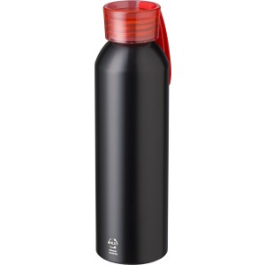 Recycled aluminium bottle (650 ml) Izabella, red (Water bottles)