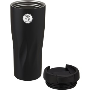 Waves 450 ml copper vacuum insulated tumbler, Solid black (Glasses)