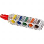 Waxy 6-piece crayon set with clear casing, transparent clear (10678700)