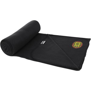 Willow RPET polar fleece blanket, Solid black (Blanket)